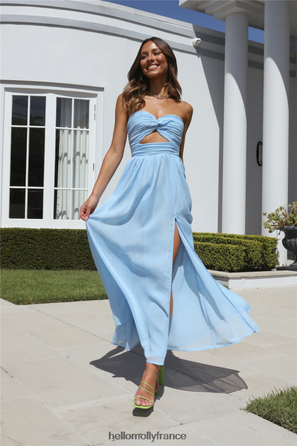 Hello Molly vêtements choses spéciales robe midi bleu 40222H4073