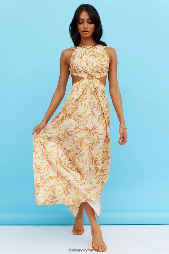 Hello Molly vêtements j'ai reçu un rappel robe midi jaune 40222H4740
